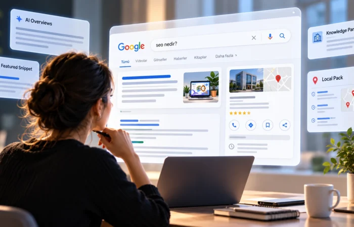Zero-click aramalarda SEO başarısı ölçümü, Google Search Console performans grafikleri, organik gösterimler, CTR ve dönüşüm analizi.